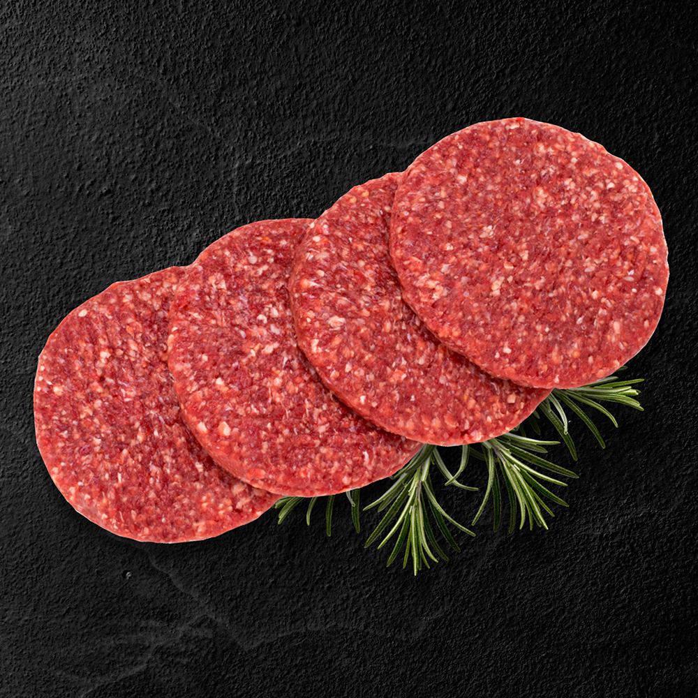 Gourmet Premium Angus Ground Beef Patties- 20% Brisket + 80% Chuck (12 LBS Total)