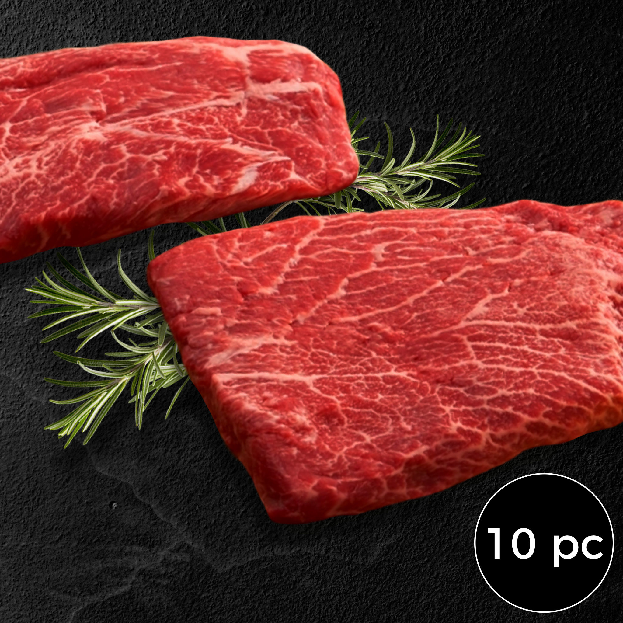 (10 pieces) 8oz Aged Flat Irons -  Premium Angus Beef - SALE!